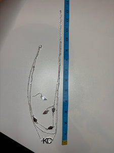 KC Triple Layer Necklace and Earring Set