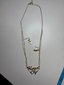 Kansas City Double Layer Necklace and Earring Set