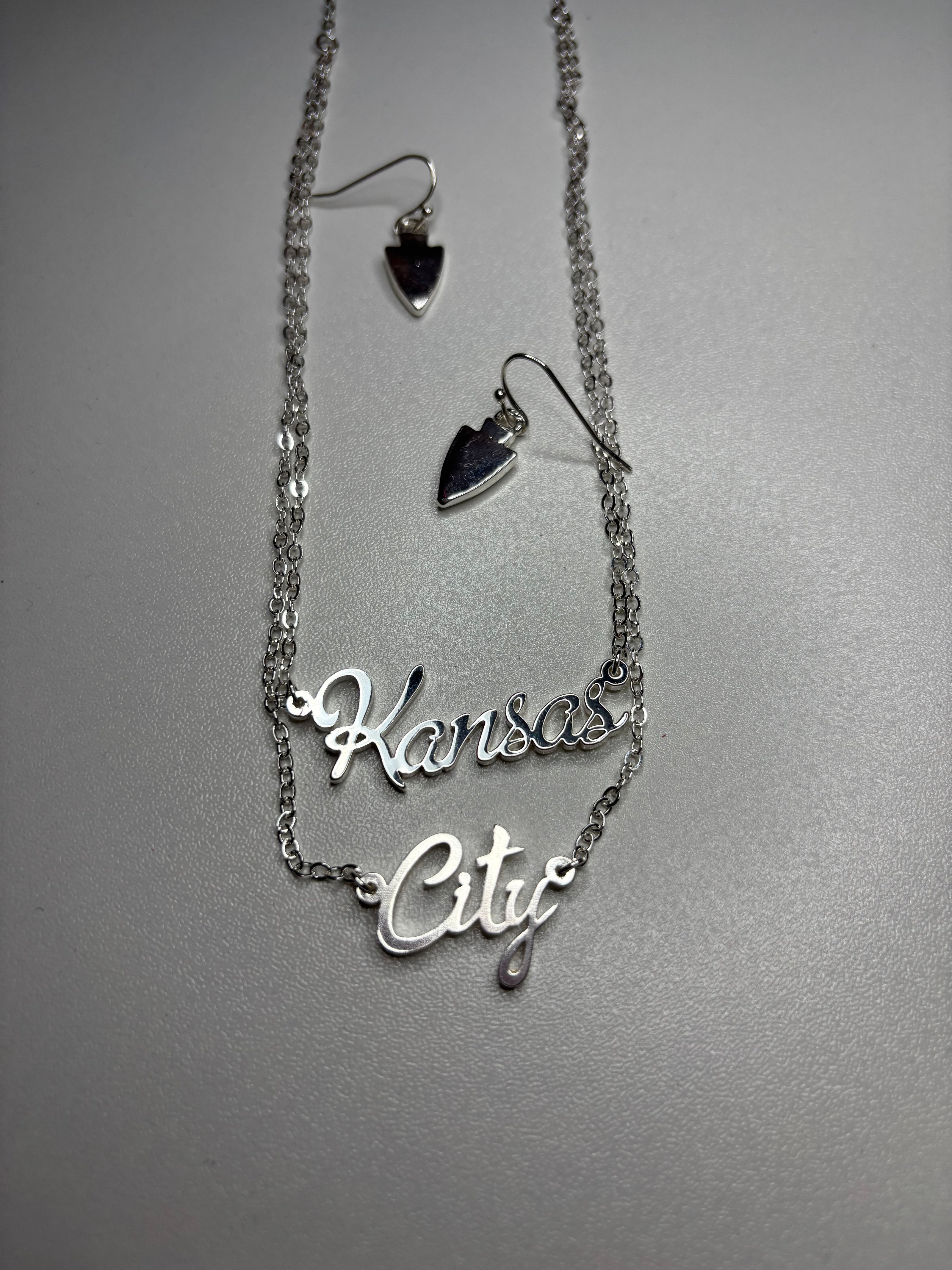 Kansas City Double Layer Necklace and Earring Set