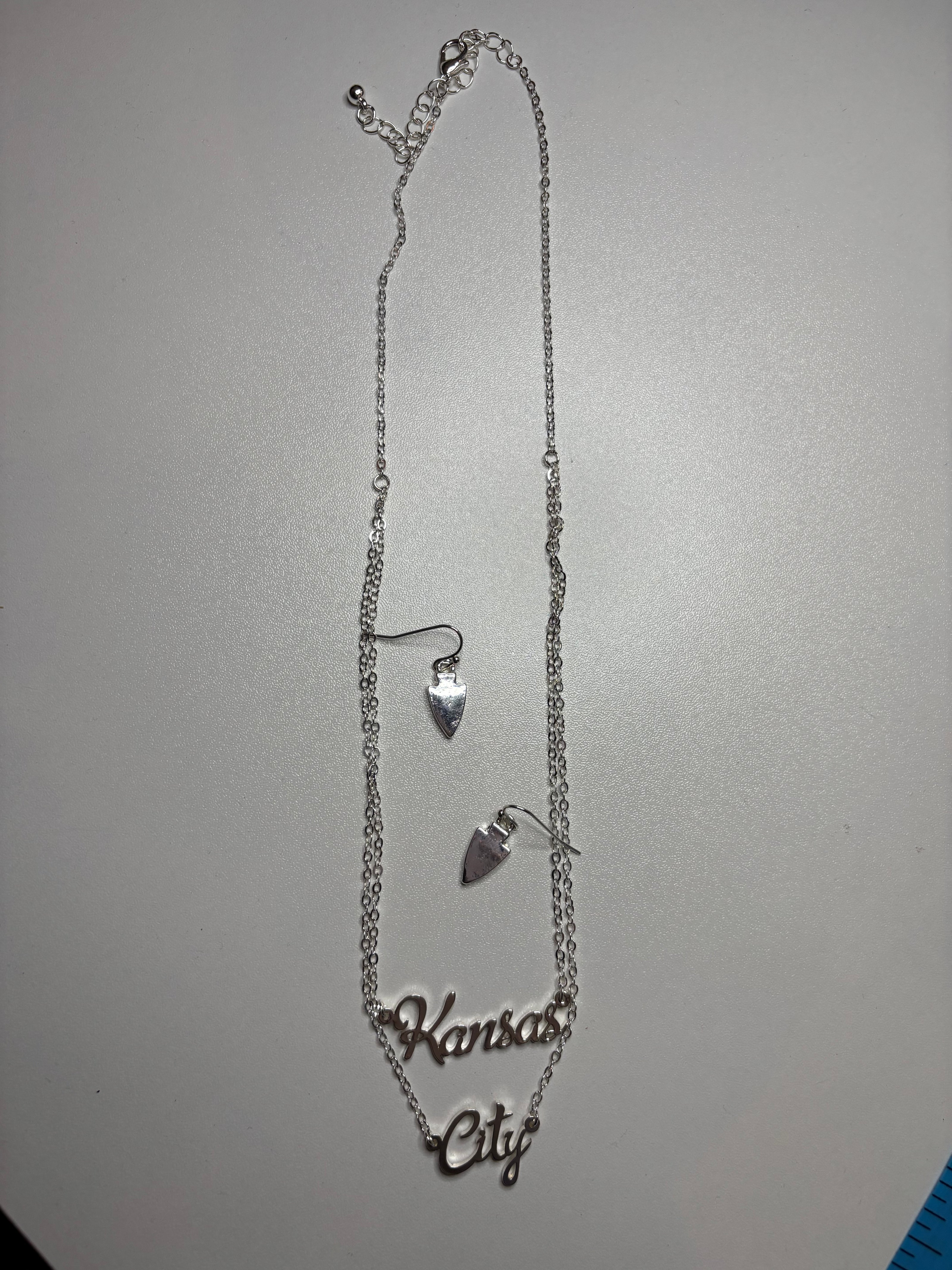 Kansas City Double Layer Necklace and Earring Set