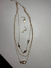 Load image into Gallery viewer, KC Triple Layer Necklace and Earring Set
