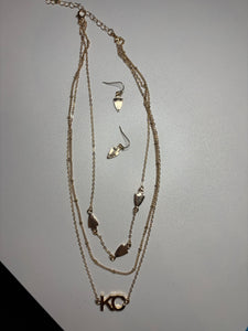 KC Triple Layer Necklace and Earring Set