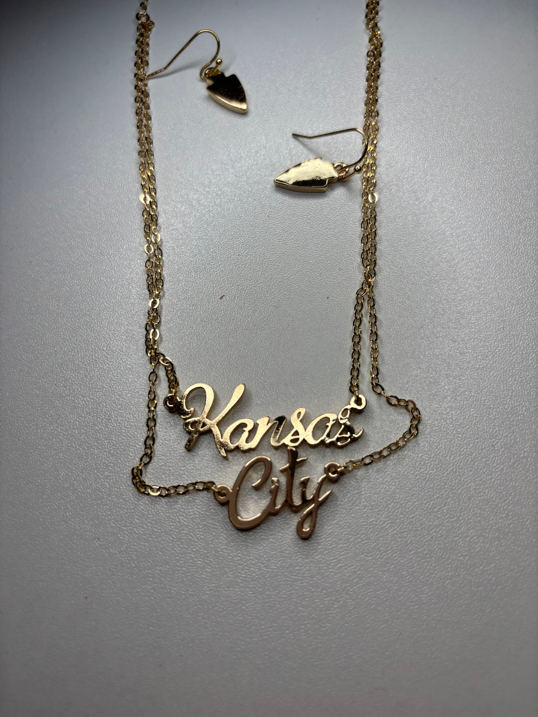 Kansas City Double Layer Necklace and Earring Set
