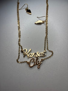 Kansas City Double Layer Necklace and Earring Set