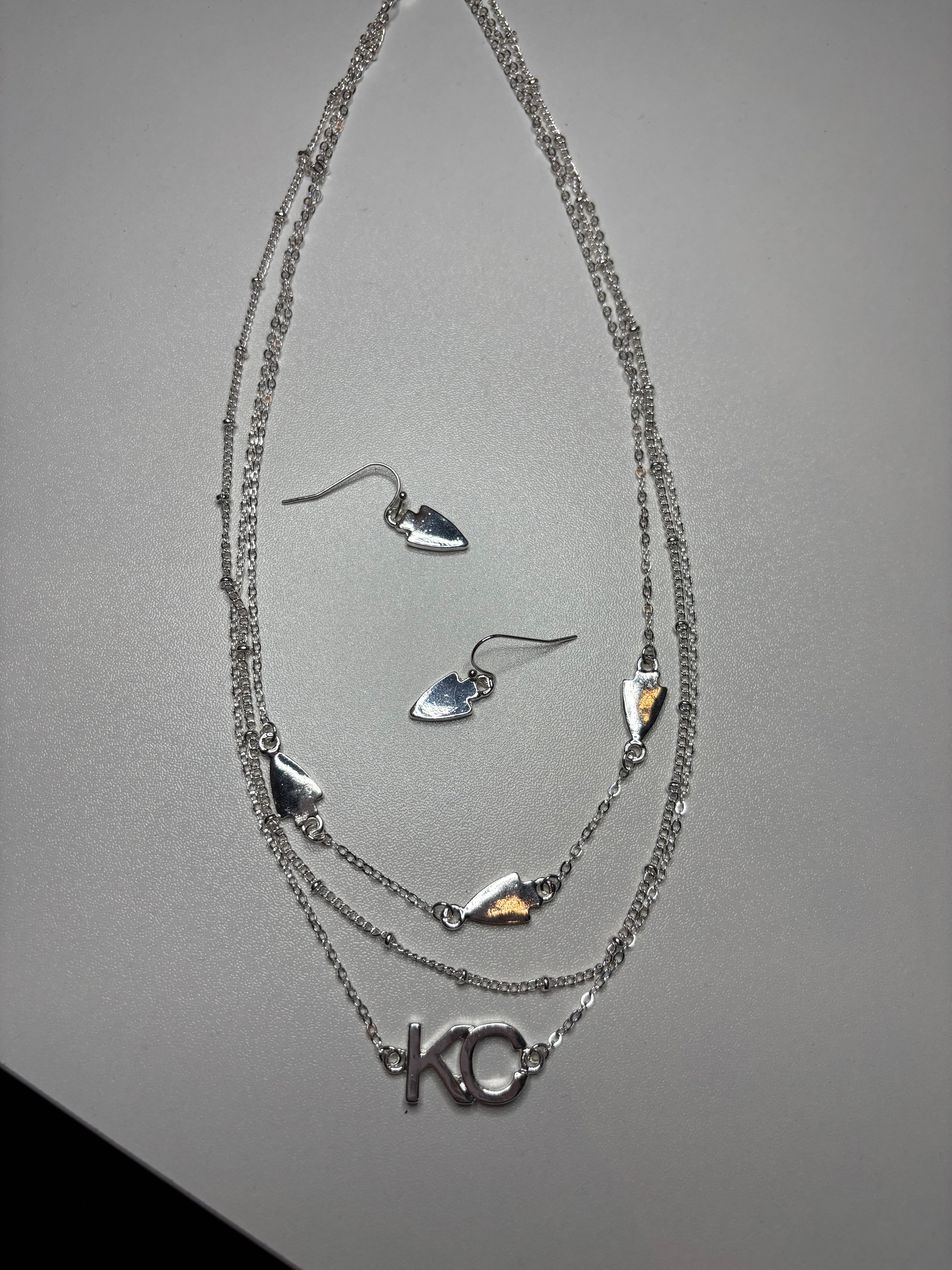 KC Triple Layer Necklace and Earring Set