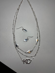 KC Triple Layer Necklace and Earring Set