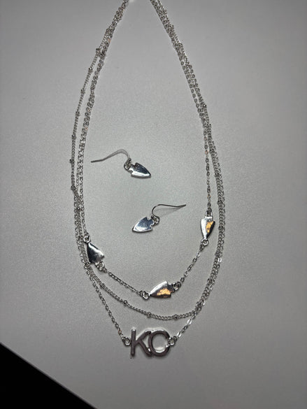 KC Triple Layer Necklace and Earring Set