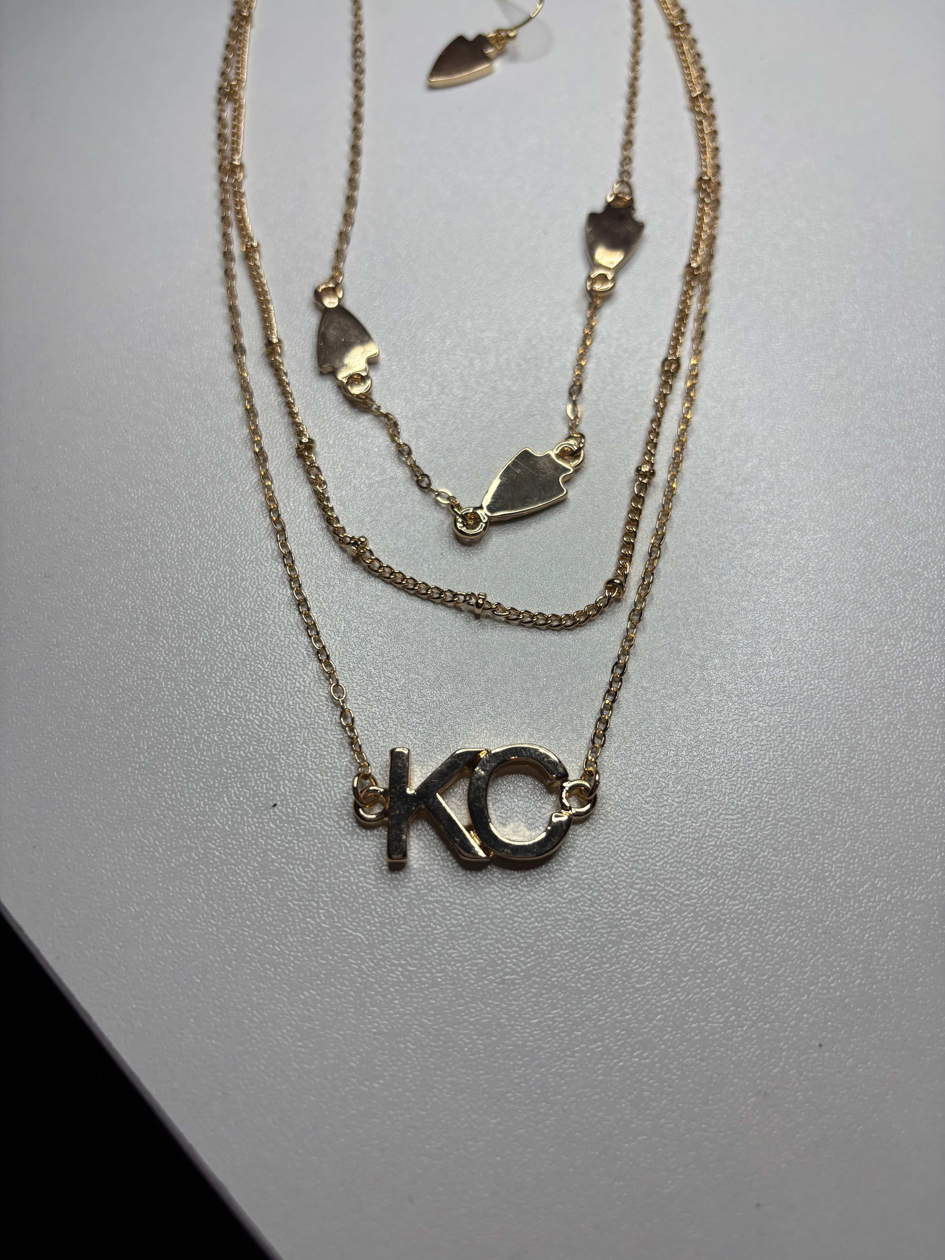 KC Triple Layer Necklace and Earring Set