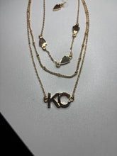 Load image into Gallery viewer, KC Triple Layer Necklace and Earring Set
