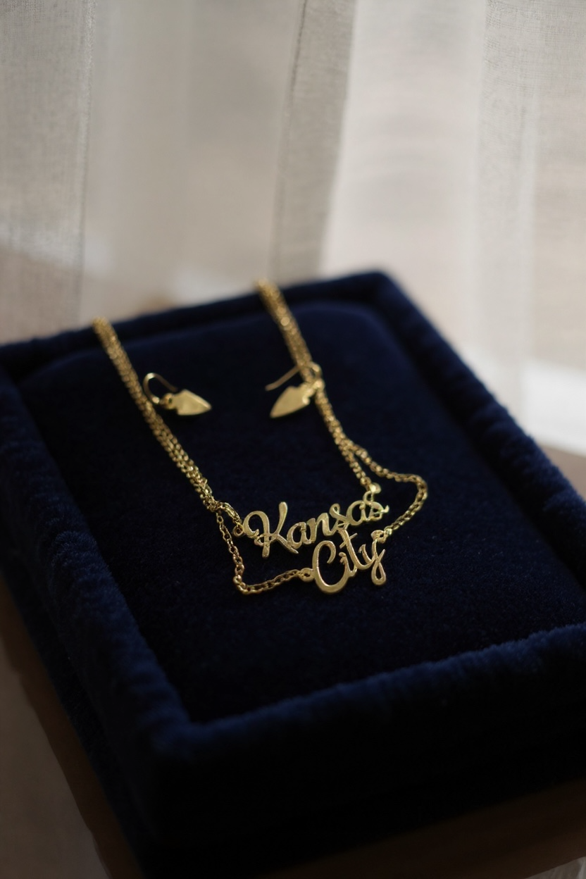 Kansas City Double Layer Necklace and Earring Set