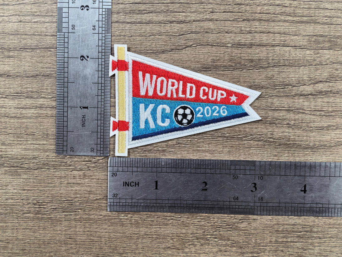 World Cup KC Pennant Embroidered Patch (3 inch)