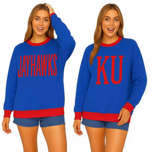 Load image into Gallery viewer, Reversible Jayhawks Sweatshirt
