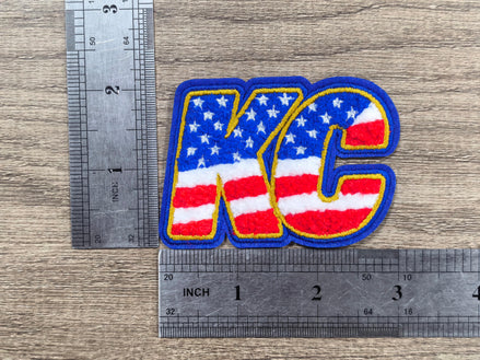 USA KC Stars and Stripes Chenille Patch (3 inch)