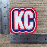 KC Red White and Blue Chenille Patch (3 inch)