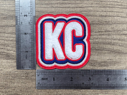 KC Red White and Blue Chenille Patch (3 inch)