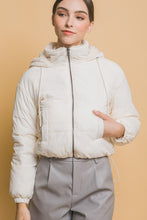 Load image into Gallery viewer, Reversible Sherpa Lined Cropped Jacket
