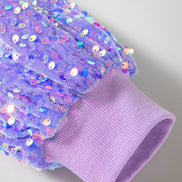 Sequin Sleeve Long Sleeve Top