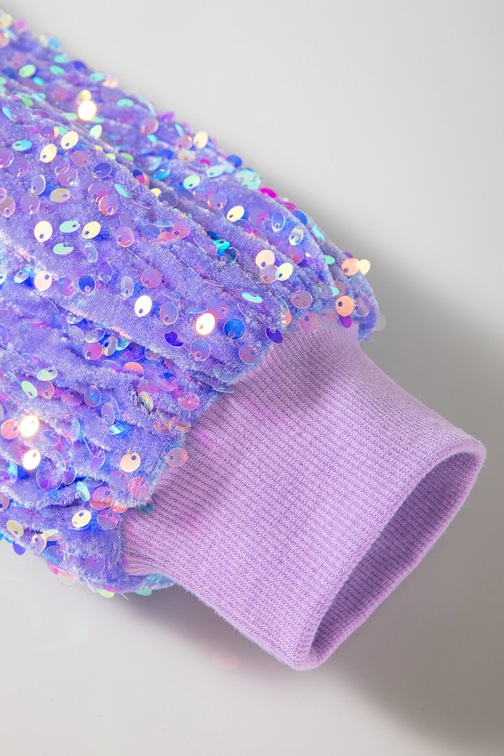 Sequin Sleeve Long Sleeve Top