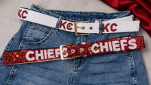 Load image into Gallery viewer, KC Sequin and Beaded Belt (PRESALE)
