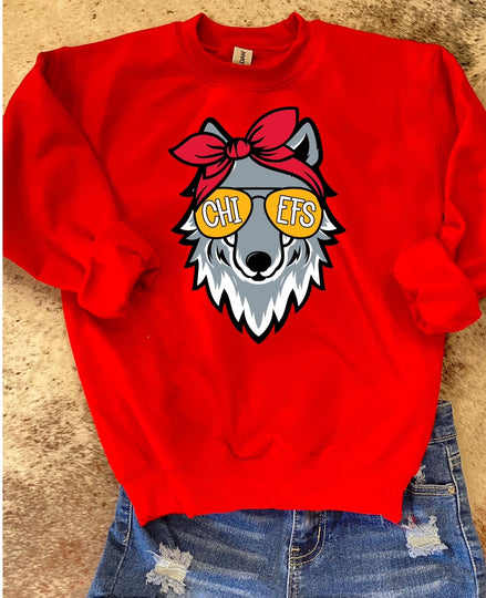 KIDS Chiefs KC WOLFE w/headband Sweatshirt