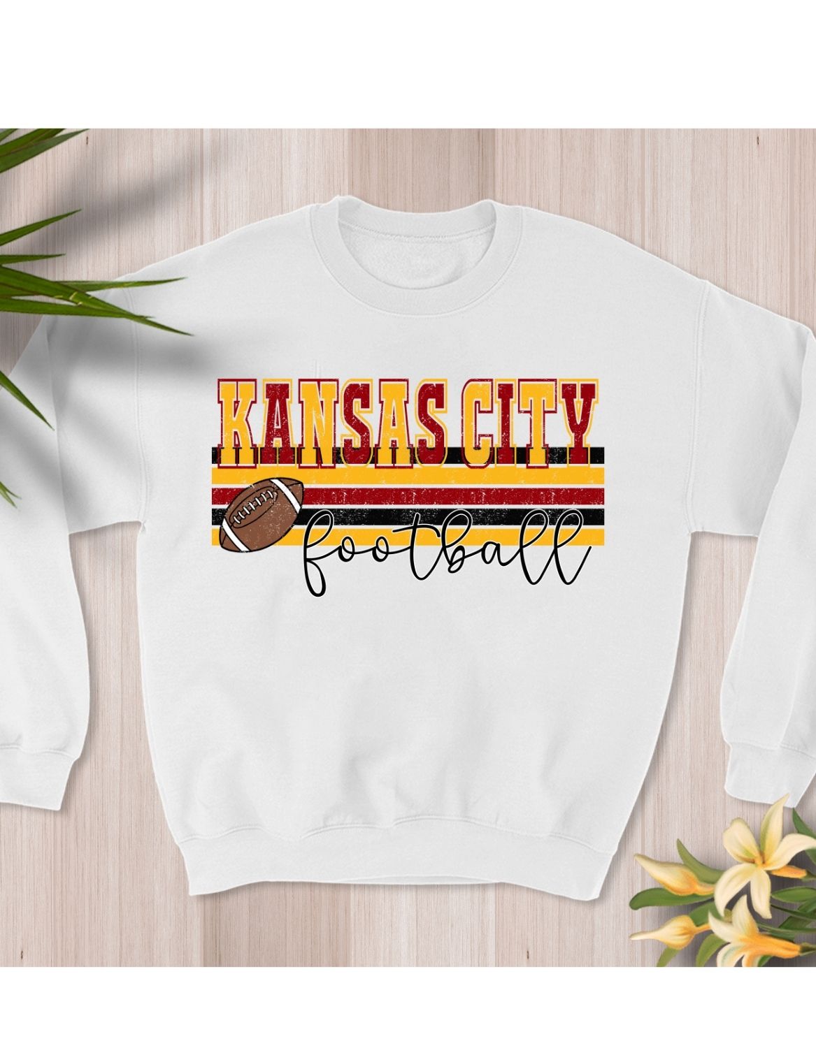Kansas City Stripe Football Sweatshirt