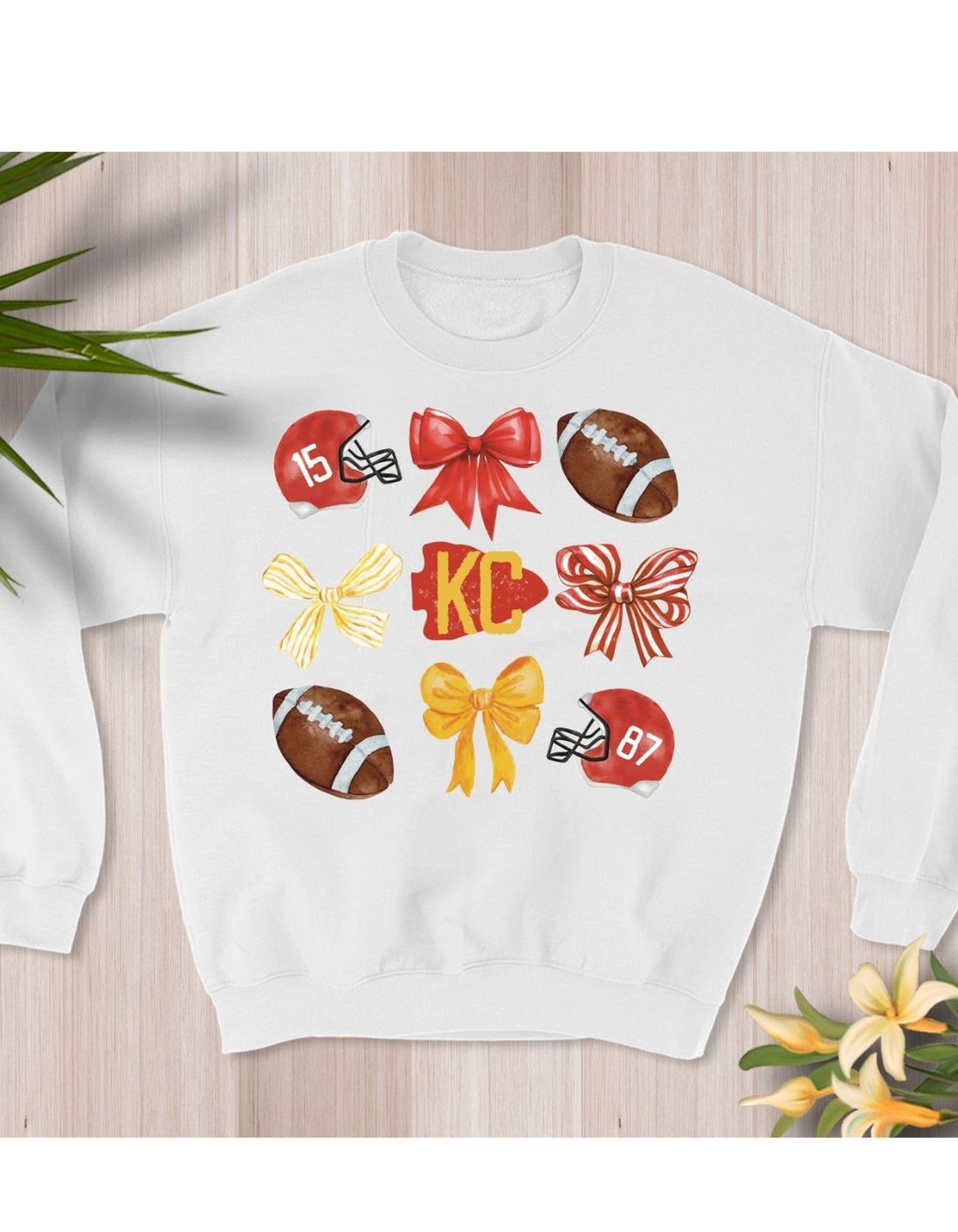 KC Bows Helmets and Footballs Sweatshirt