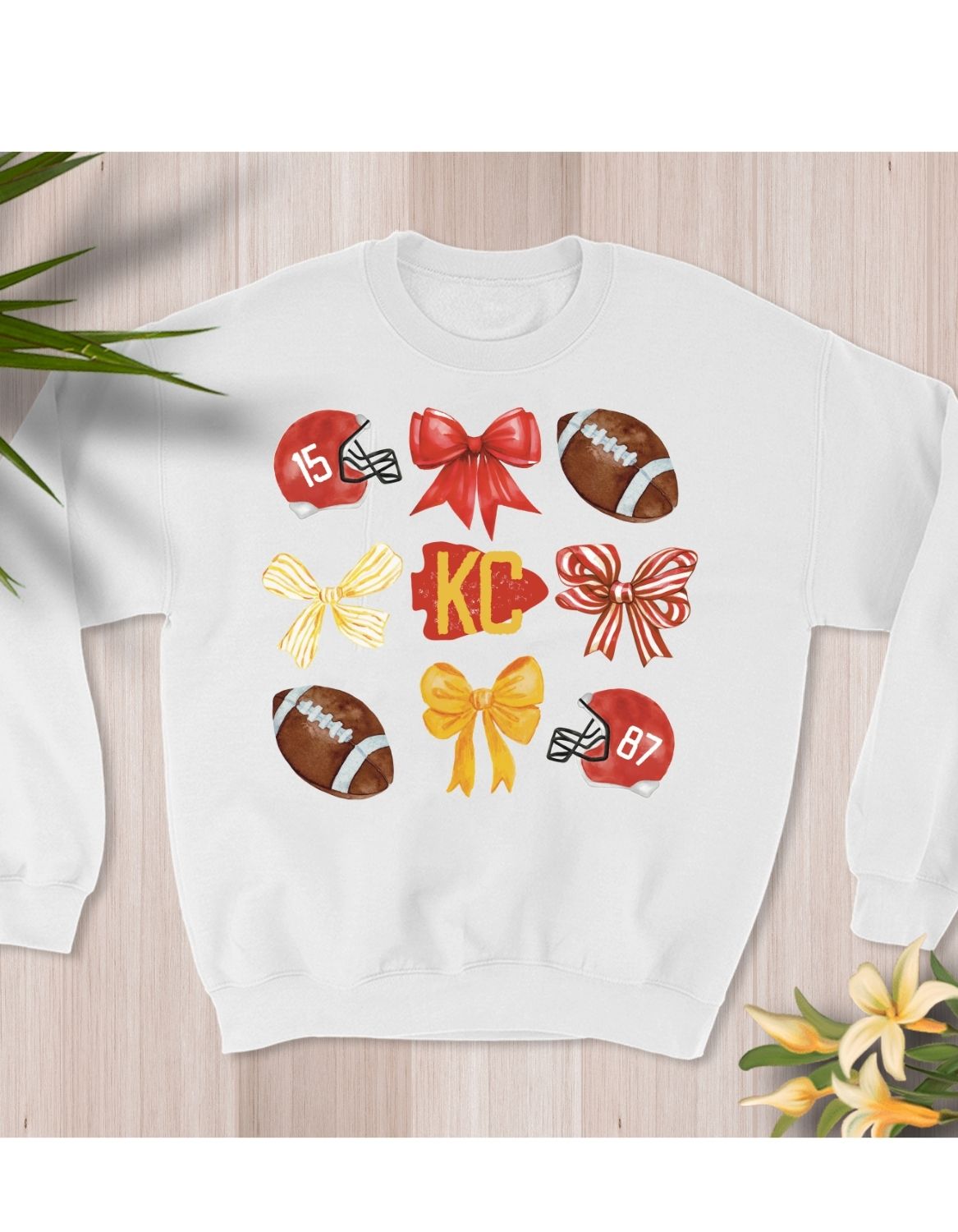 KC Bows Helmets and Footballs Sweatshirt