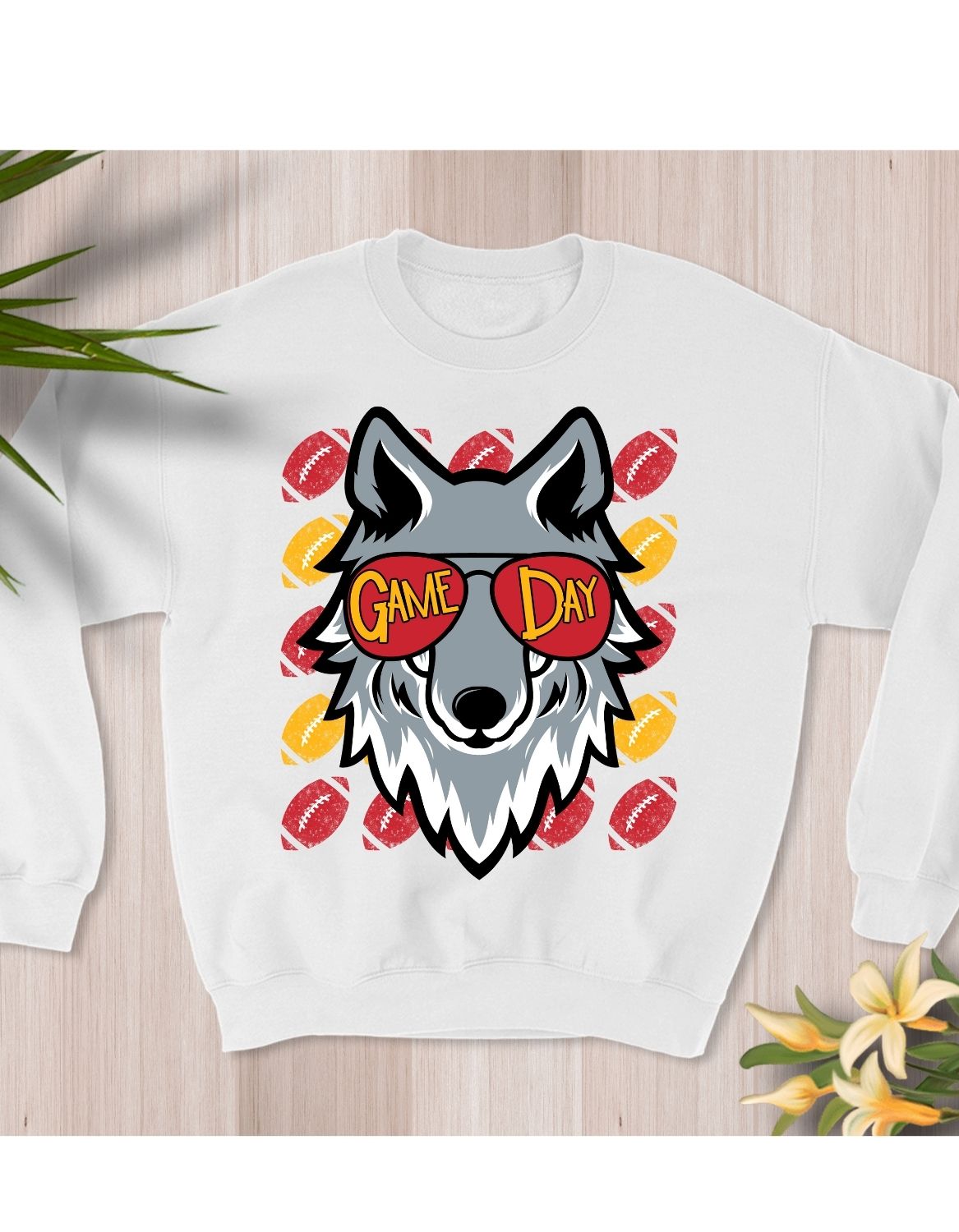 KC Wolfe w/Sunglasses Sweatshirt
