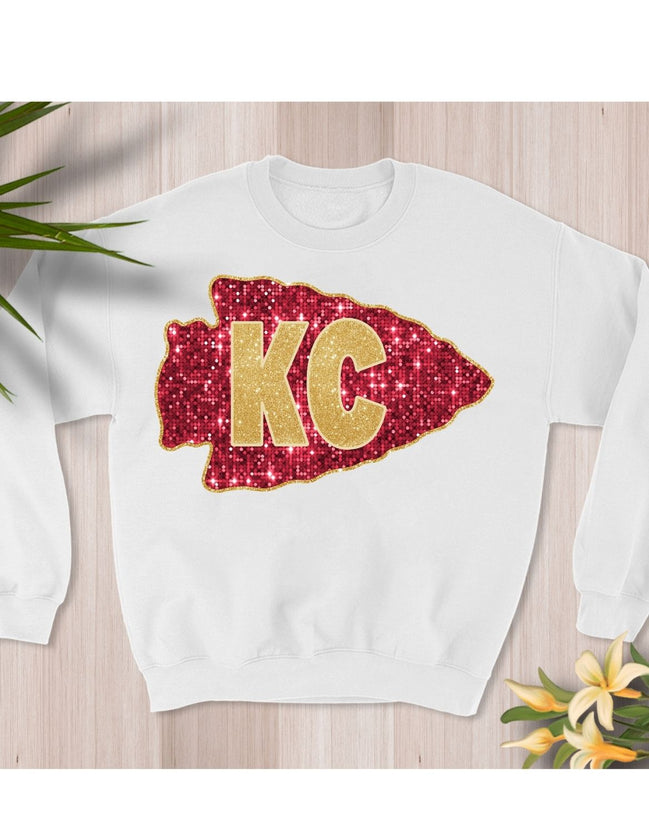 Faux Sequin KC Sweatshirt