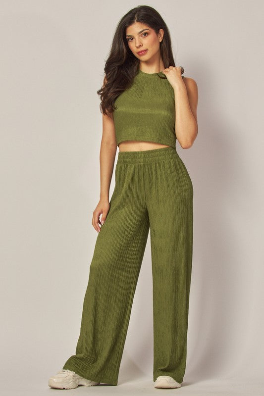 Crinkle Textured 2 Piece Set