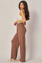 Load image into Gallery viewer, Stretchy Ribbed Drawstring Wide Leg Pants
