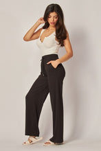 Load image into Gallery viewer, Stretchy Ribbed Drawstring Wide Leg Pants
