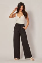 Load image into Gallery viewer, Stretchy Ribbed Drawstring Wide Leg Pants
