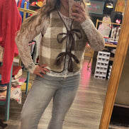 Reversible Tie-Front Fuzzy Vest
