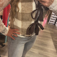 Reversible Tie-Front Fuzzy Vest