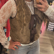 Reversible Tie-Front Fuzzy Vest