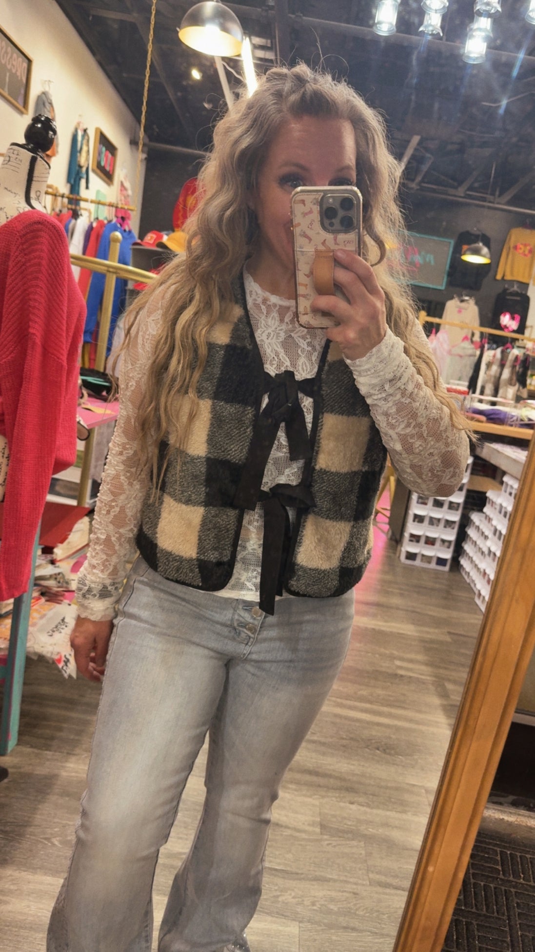 Reversible Tie-Front Fuzzy Vest