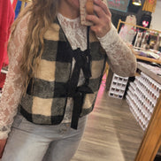 Reversible Tie-Front Fuzzy Vest