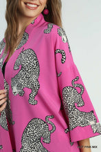 Load image into Gallery viewer, Cheetah Open Front Kimono (Pink)
