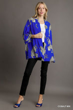 Load image into Gallery viewer, Cheetah Open Front Kimono (Cobalt Blue)
