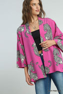 Cheetah Open Front Kimono (Pink)