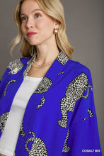 Load image into Gallery viewer, Cheetah Open Front Kimono (Cobalt Blue)
