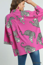 Load image into Gallery viewer, Cheetah Open Front Kimono (Pink)
