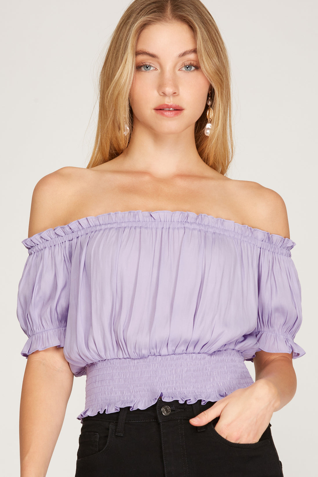 Off Shoulder Ruffle Top