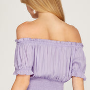 Off Shoulder Ruffle Top