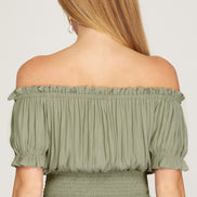 Off Shoulder Ruffle Top