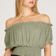 Off Shoulder Ruffle Top