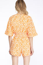 Load image into Gallery viewer, Kimono Sleeve V-Neck Romper w/Smocked Waist (Apricot)
