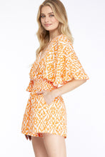 Load image into Gallery viewer, Kimono Sleeve V-Neck Romper w/Smocked Waist (Apricot)
