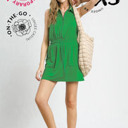 Luxeknit Mini Dress w/Drawstring Tie (Kelly Green)